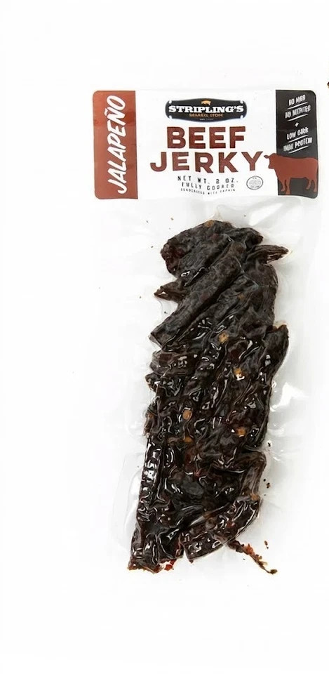 Stripling’s Jalapeño Hot Beef Jerky, 2.0-oz (12 pack) Free Shipping