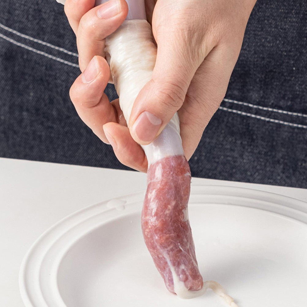 2 Pack Reusable Natural Collagen Sausage Casings for Hot Dog and Ham Making