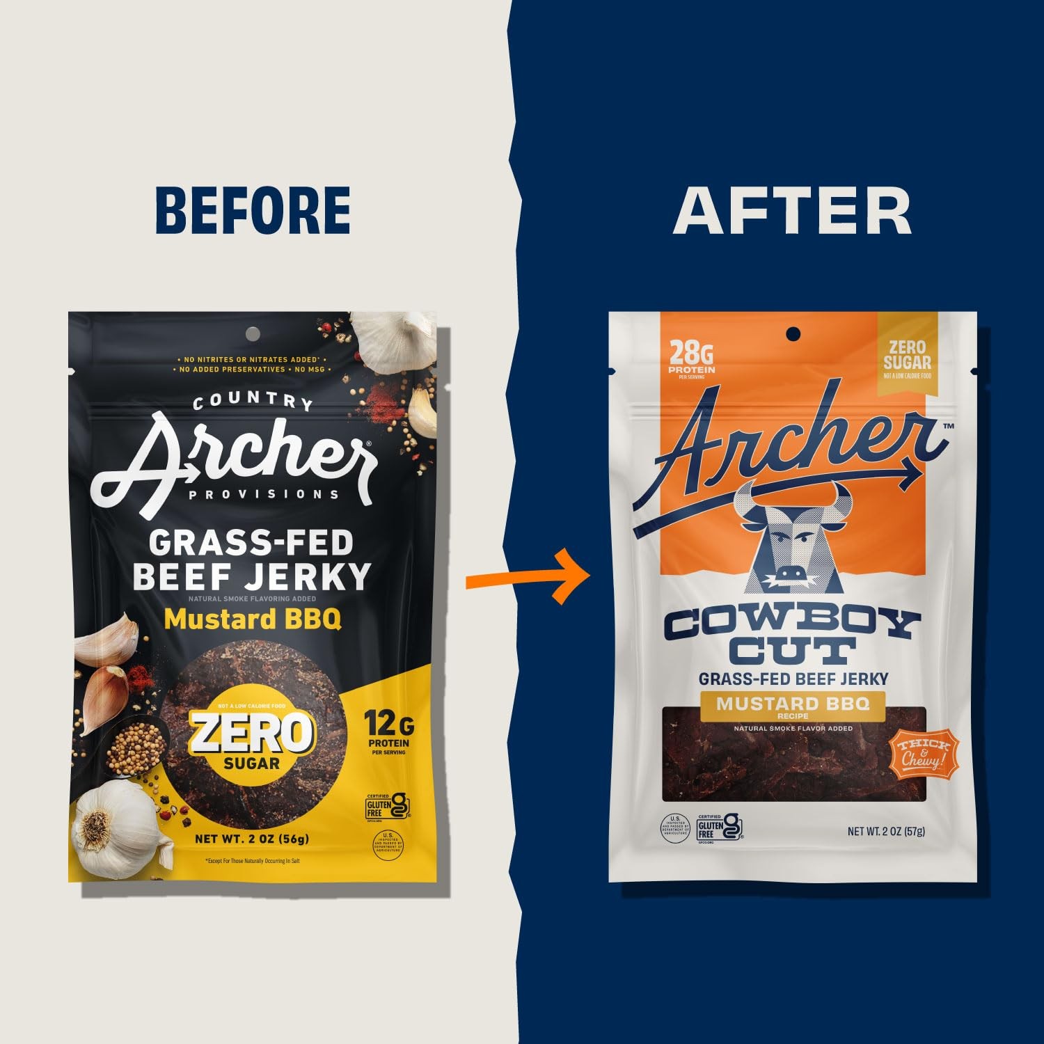 Grass Fed Beef Jerky Mustard BBQ – Zero Sugar Beef Jerky, Sugar Free Beef Jer…