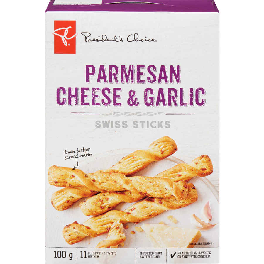 4-Pack President’s Choice Parmesan Cheese & Garlic Swiss Sticks