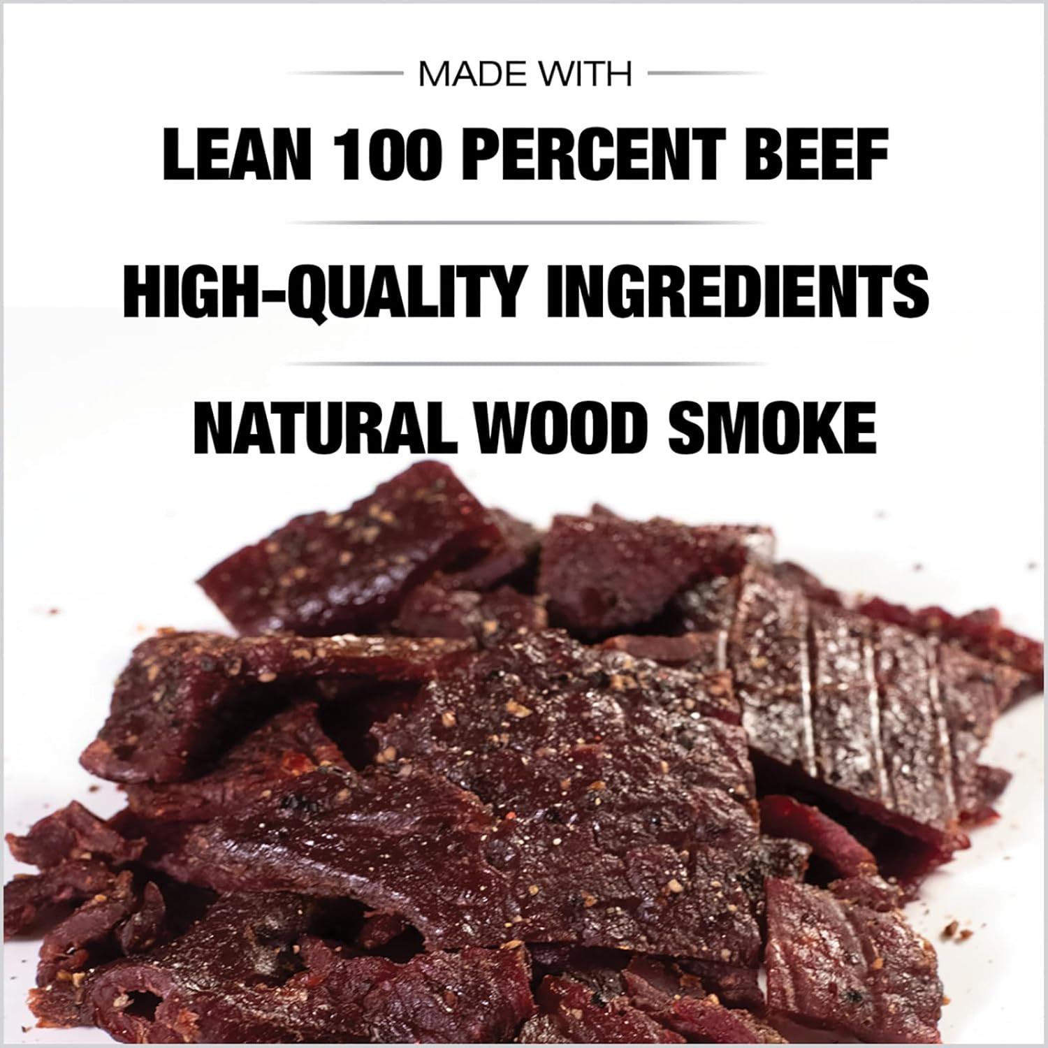 Peppered Beef Jerky 8 oz High Protein Snack