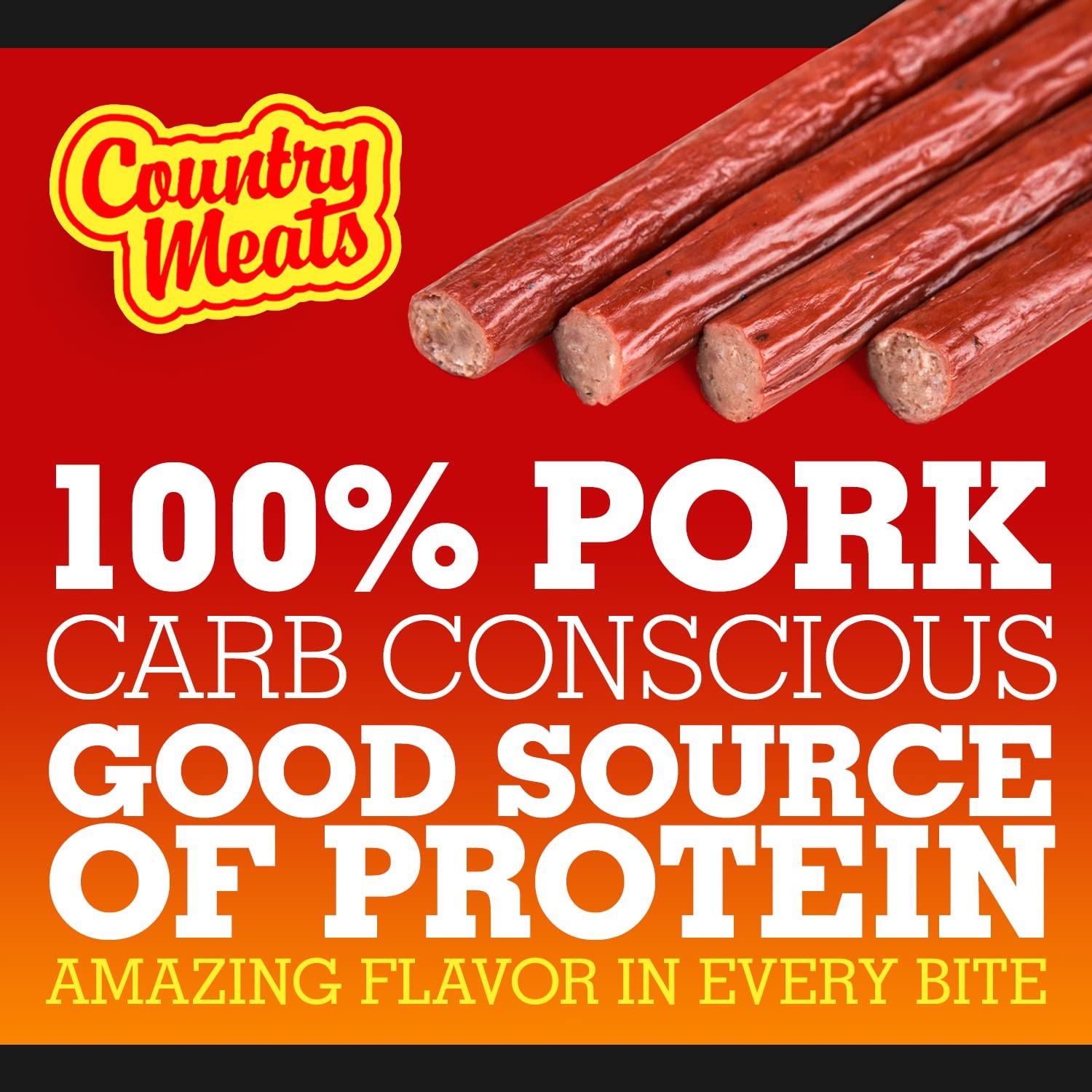 Country Meats, Meat Sticks, USDA Certified, 0 Trans Fat, 1 Ounce (Pack of 10)