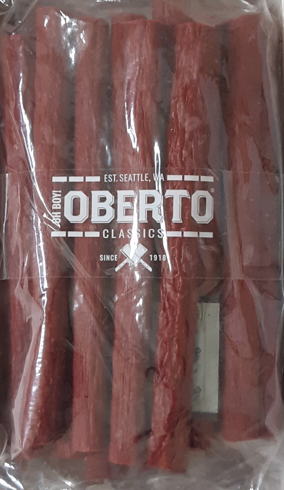 NEW – Large 3 1/2 Lbs Oberto Smoked Sausage Stick, Cocktail Pepperoni