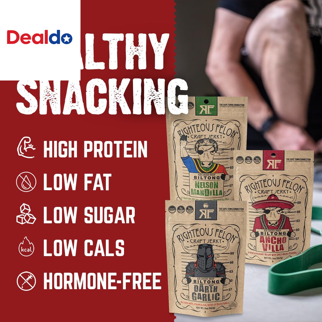 Biltong Beef Jerky Variety Pack | South African Biltong Snack Packs for Adults |