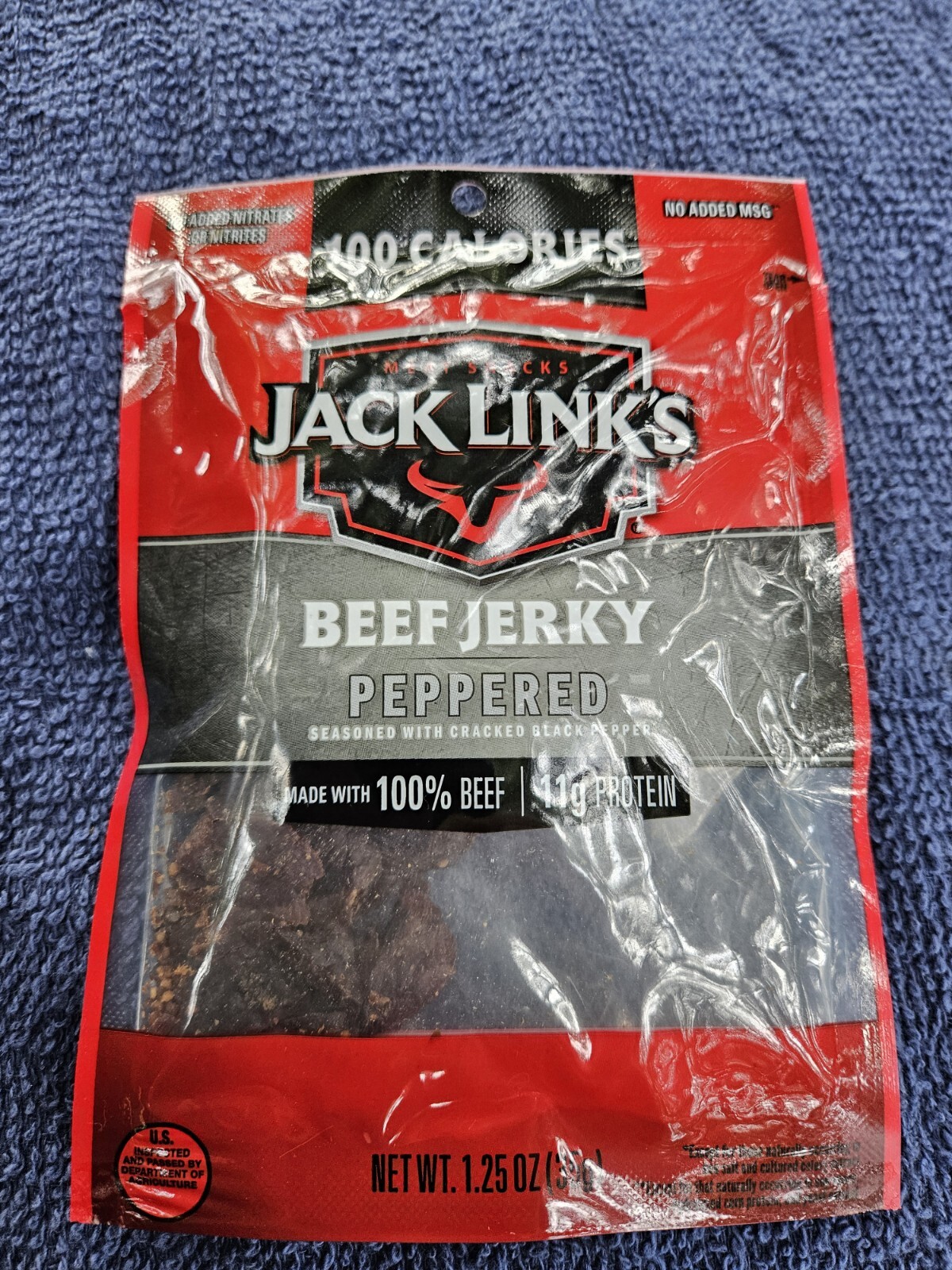 Jack Link’s Beef Jerky, Peppered, Flavorful Meat Snack, 1.25 Oz.