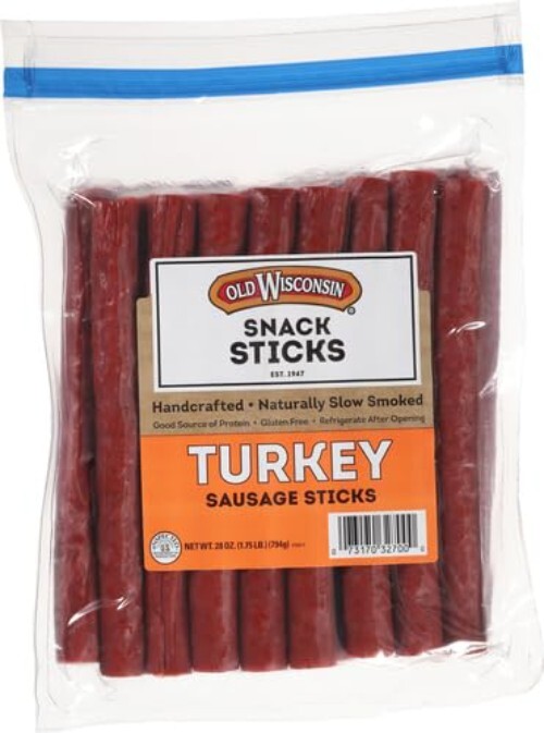 Gourmet Turkey Snack Sticks – High Protein, Paleo Option 28 oz Resealable