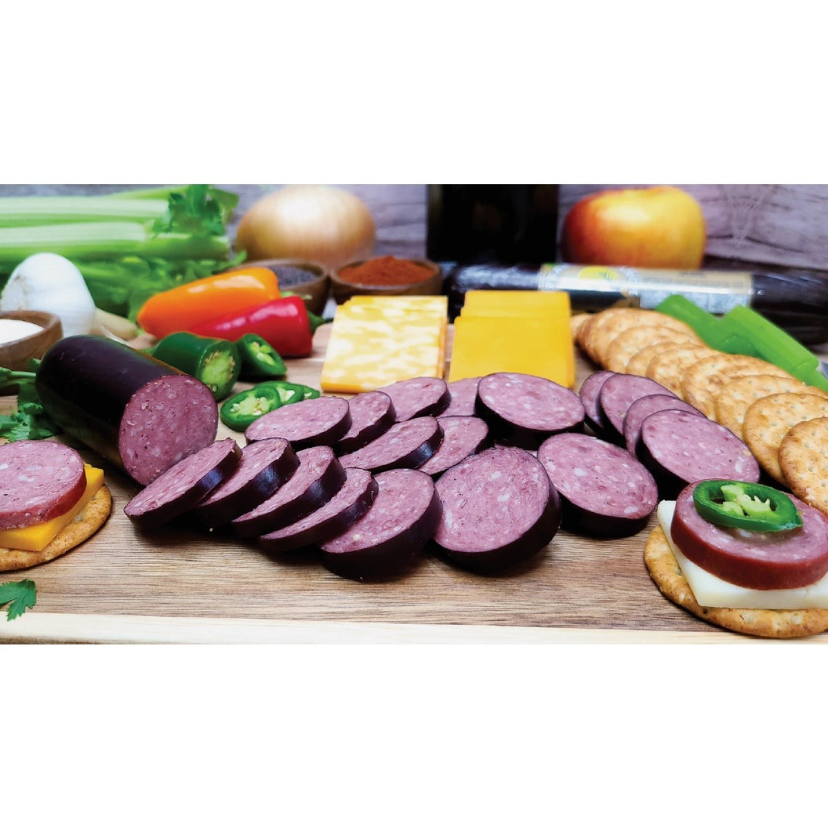 Pearson Ranch Jerky 7 Oz. Elk Summer Sausage Display (4 Packs) Pack of 4 Pearson
