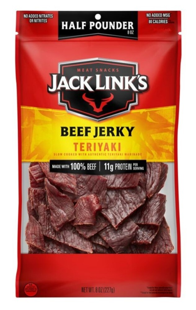 Jack Link’s 10000008407 Beef Jerky Teriyaki Flavor 8 oz. Bag, Pack of 1