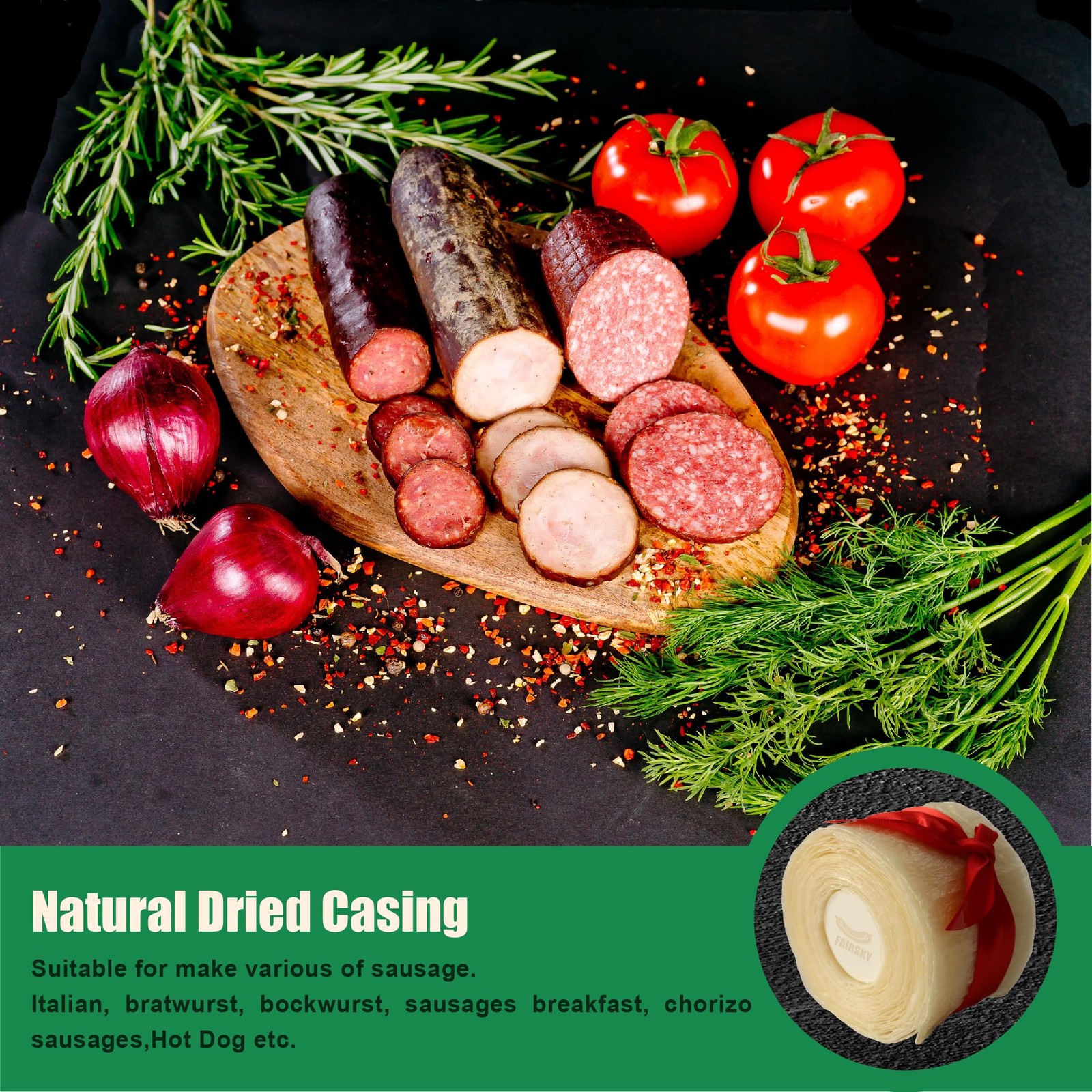Edible Drying Natural Sausage Casing, Sausage Casings for Flavorous Homemade …