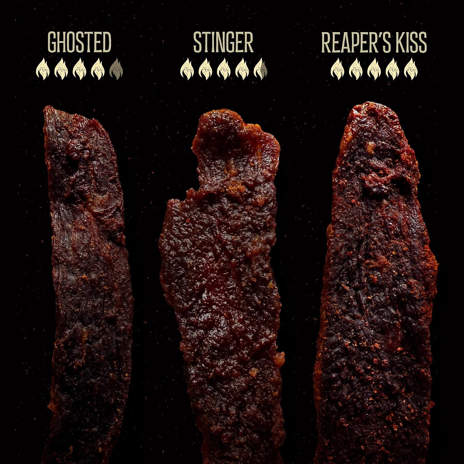 HOT & Spicy Beef Jerky Ghost, Scorpion, Reaper 2 oz 3Pk People’s Choice Our Shop