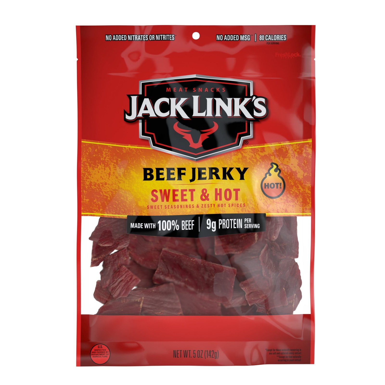 Jack Link’s Beef Jerky Sweet & Hot Made W/ 100% Beef 9g of Protein per Serving 5