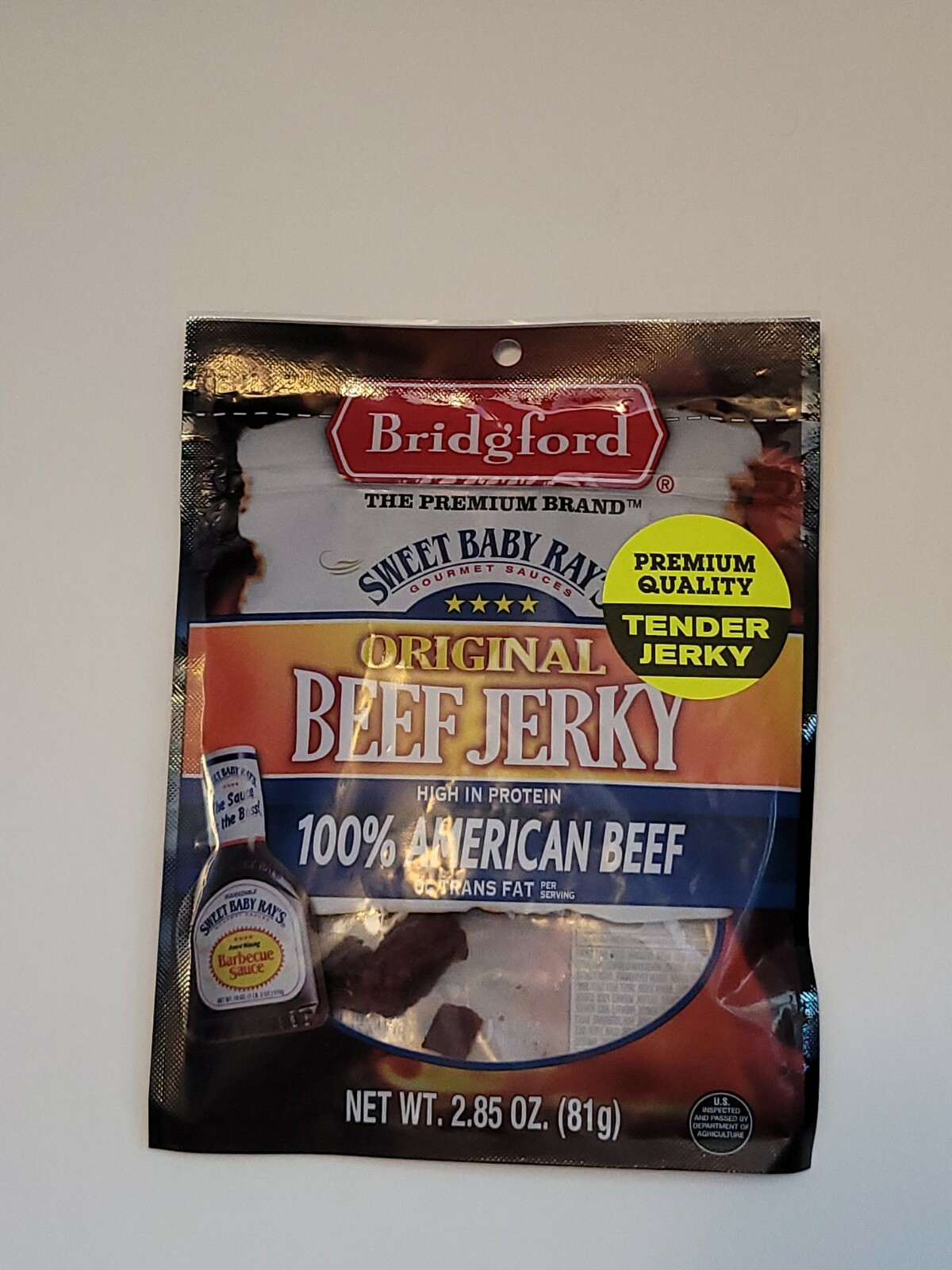 Bridgeford sweet baby rays beef jerky (original) 2.85 oz