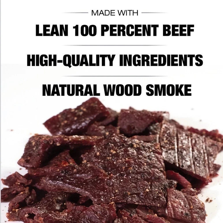 Old Trapper Peppered Beef Jerky 18oz Smoked Dried Meat High Protein Snack