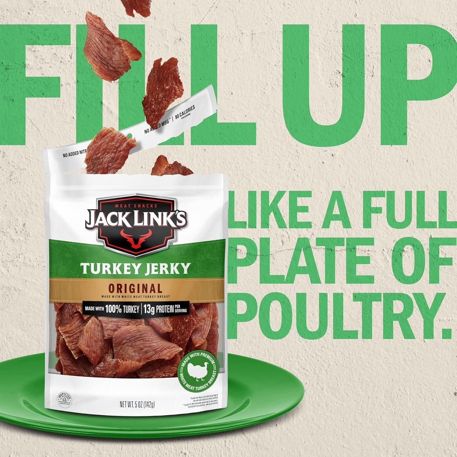 Jack Link’s Original Turkey Jerky 5 oz – High Protein Snack