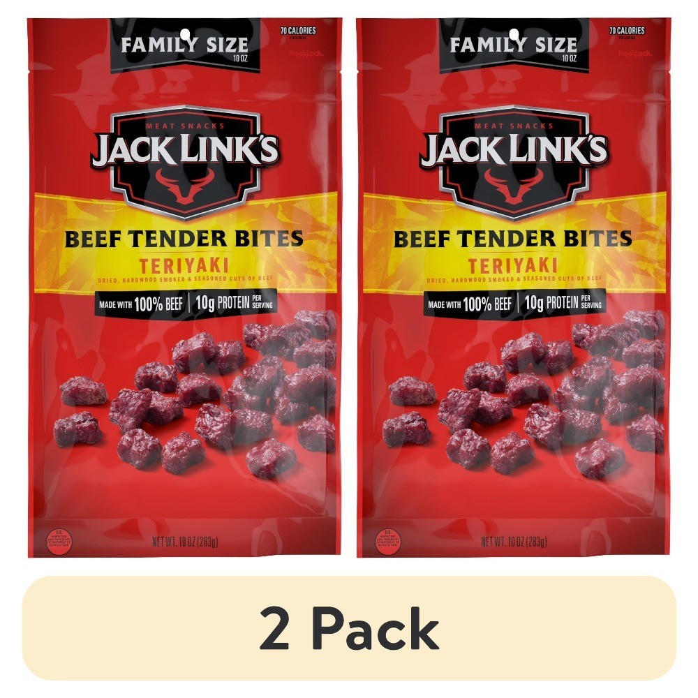 Teriyaki Beef Tender Bites Resealable Bag 10 Ounce 2 Pack 100% Beef
