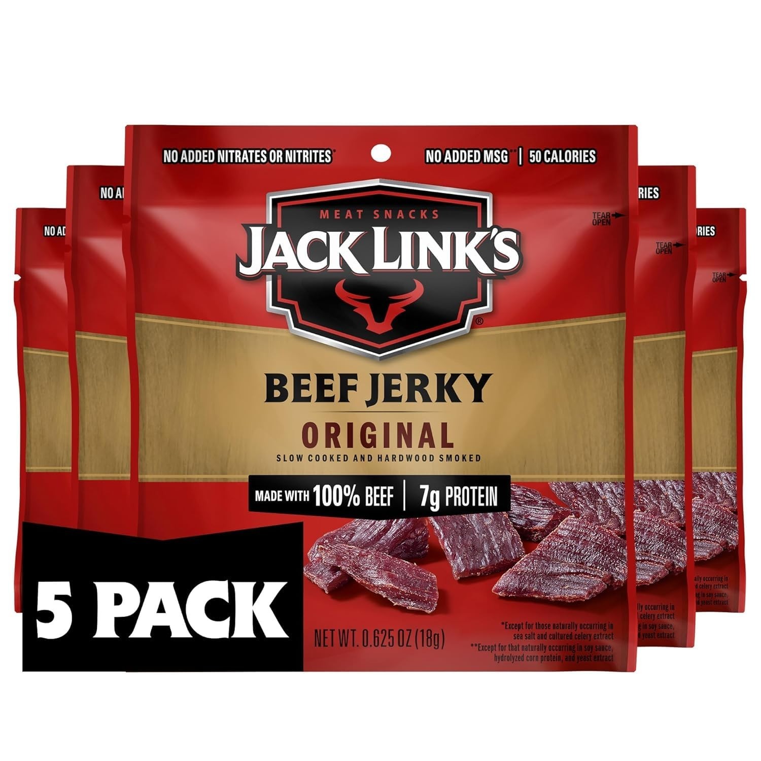 Savory 5-Pack Beef Jerky – Ready-to-Eat Protein with 7g Per Serving