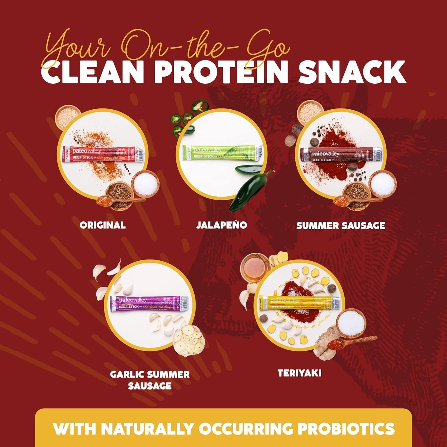 Paleovalley 100% Grass Fed Original Beef Sticks Gluten Free High Protein Keto