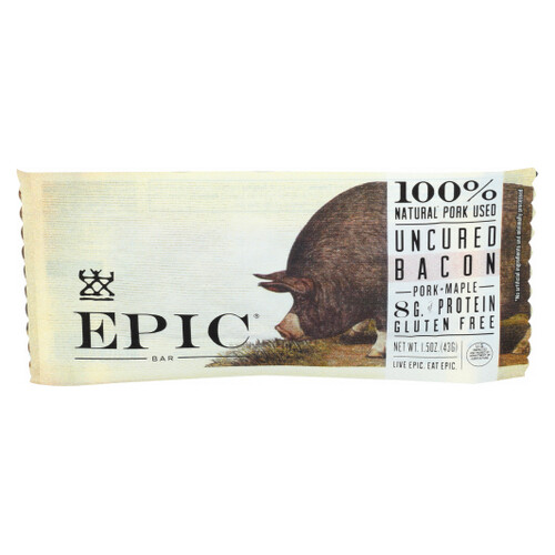 Bar Pork Maple Uncured Bacon 1.5 Oz(Case Of 12) By Epic Dental
