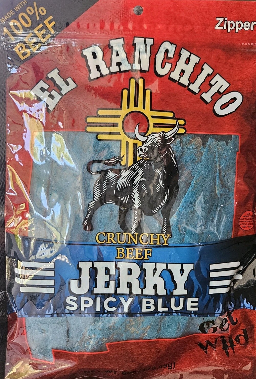 El Ranchito Crunchy Beef Jerky – Spicy Blue Takis , 6 oz