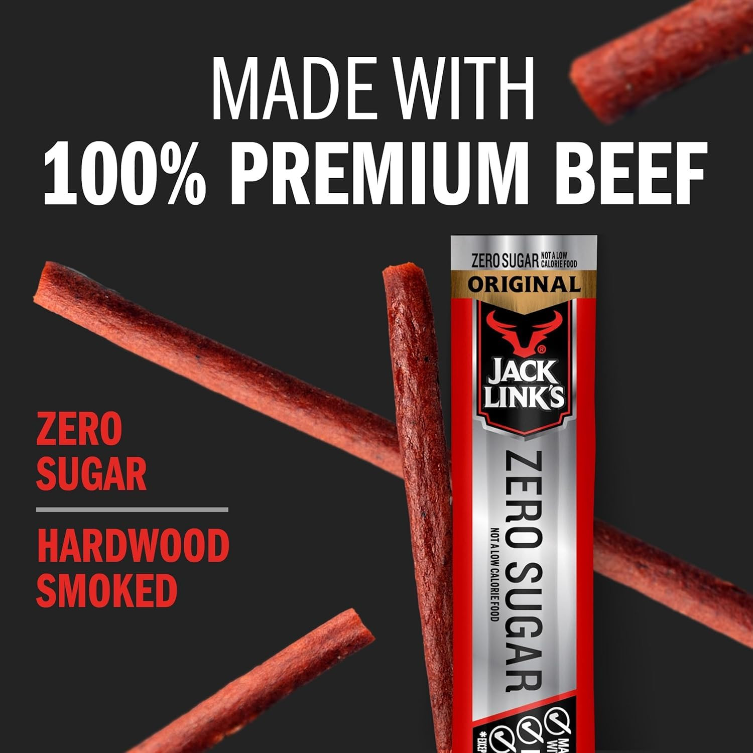 Original Zero Sugar Beef Sticks – (20 Pack) 0.92 Oz Meat Sticks – Ready to Eat P