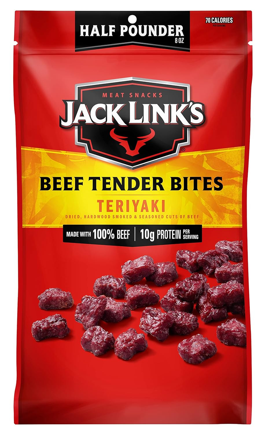 Beef Tender Bites, Teriyaki, Half Pounder Bag – Flavorful Meat Protein Snacks fo