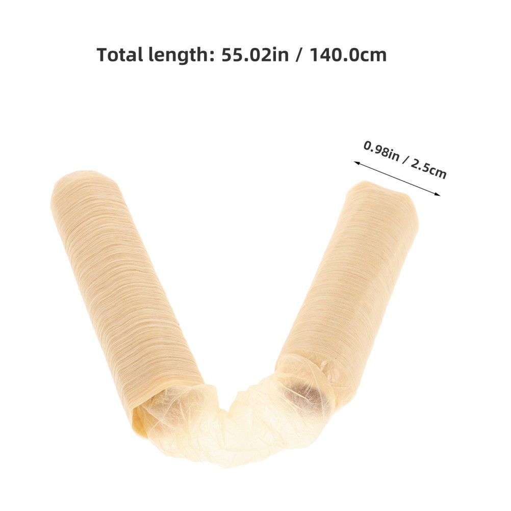 1 Pack Flexible Beige Sausage Casing for Home Cooking and Drying Sausages