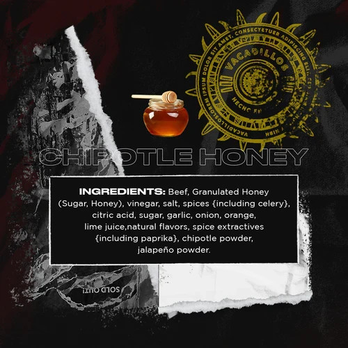8 pack Vacadillos Chipotle Honey – 2 oz Package, Sweet & Smoky Gourmet