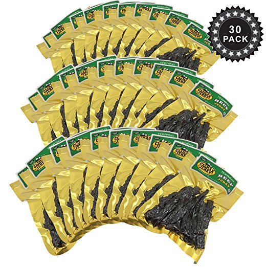 Climax BEST Natural Style Thick Strips 3.25 OZ. Beef Jerky Teriyaki – 30 Pack