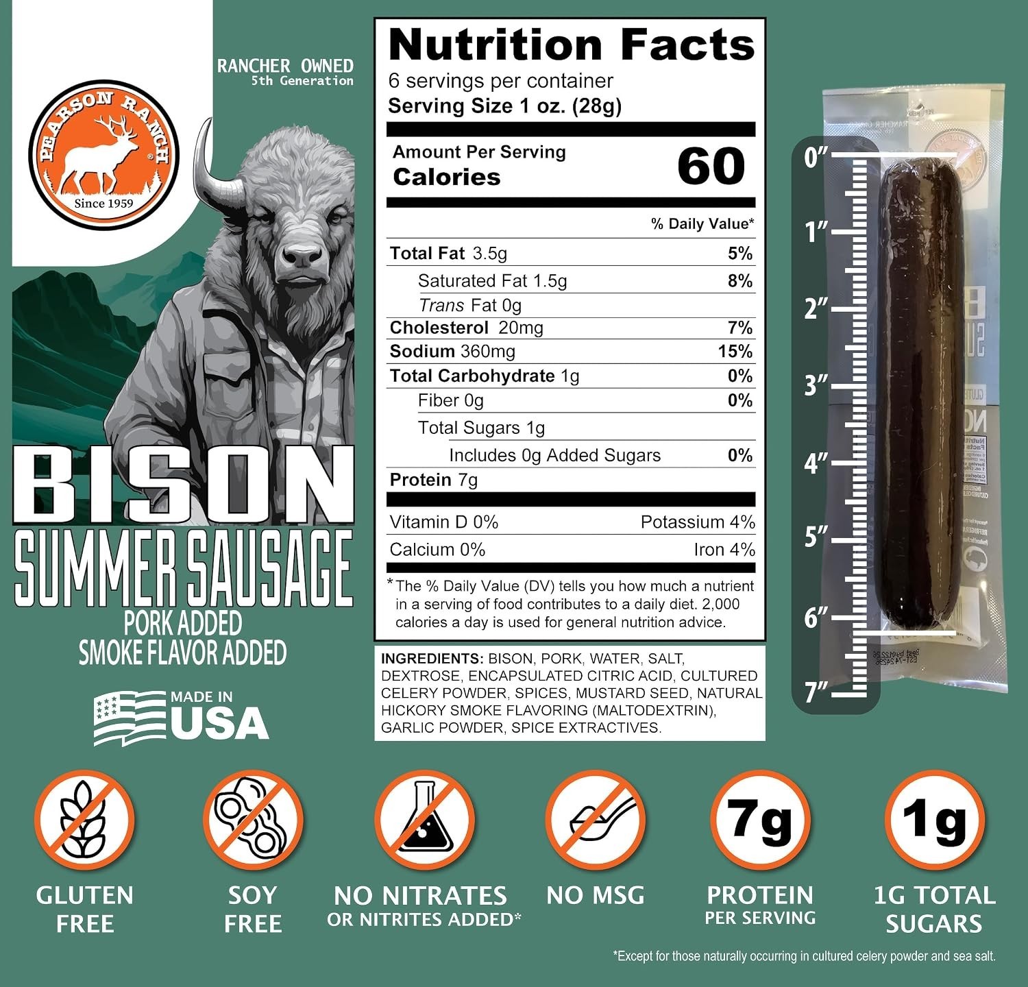 Artisan Game Meat Sausage Variety Pack – 3 Flavors of Elk, Buffalo & Venison