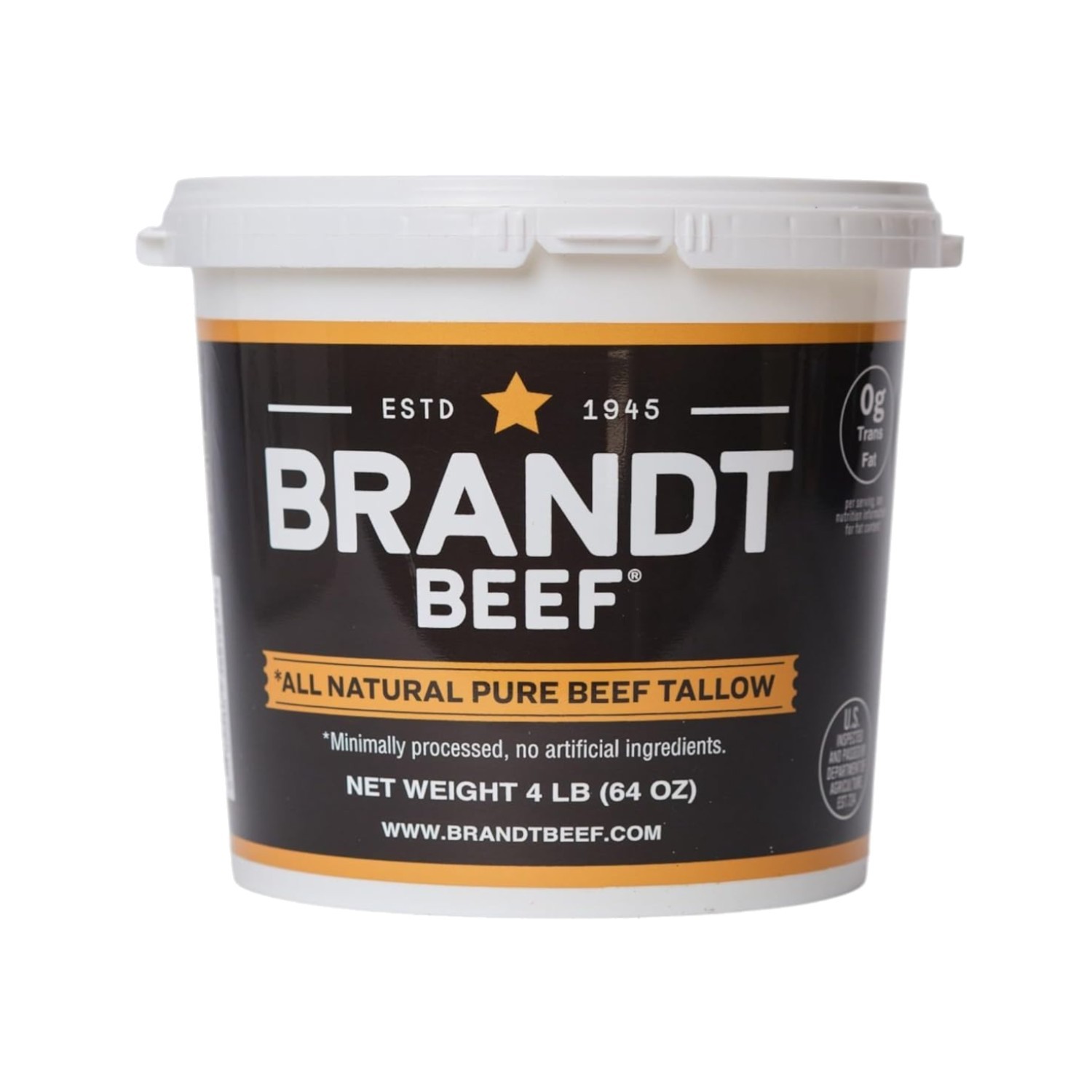 Brand Tallow – 100% Pure Beef Tallow for Cooking | 64 oz 4 lb Tub Beef Tallow…