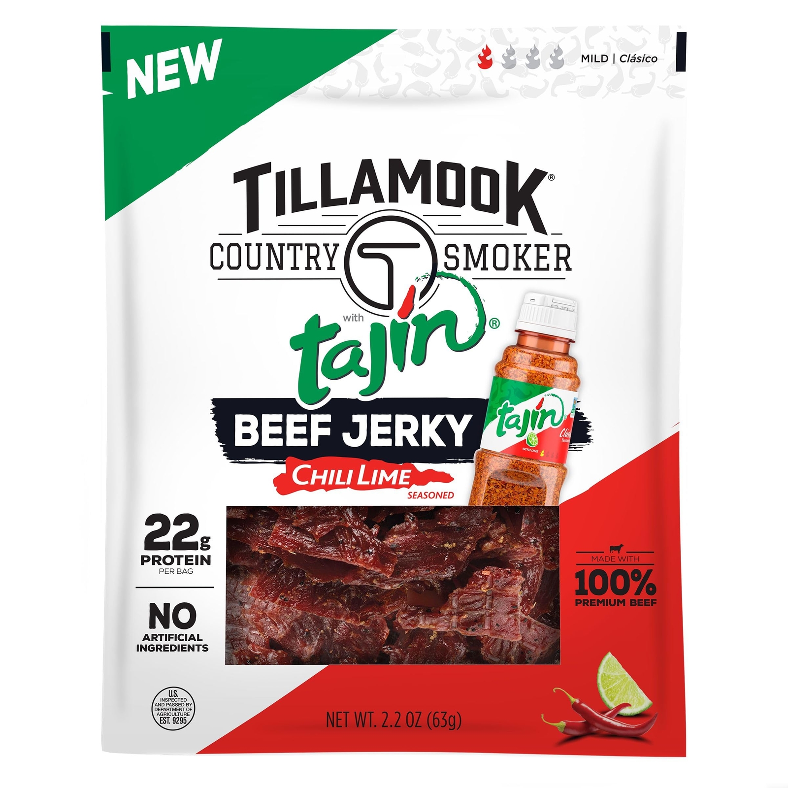 Tillamook Country Smoker Tajín Flavored Chili Lime Beef JerkyHigh Protein Rea…