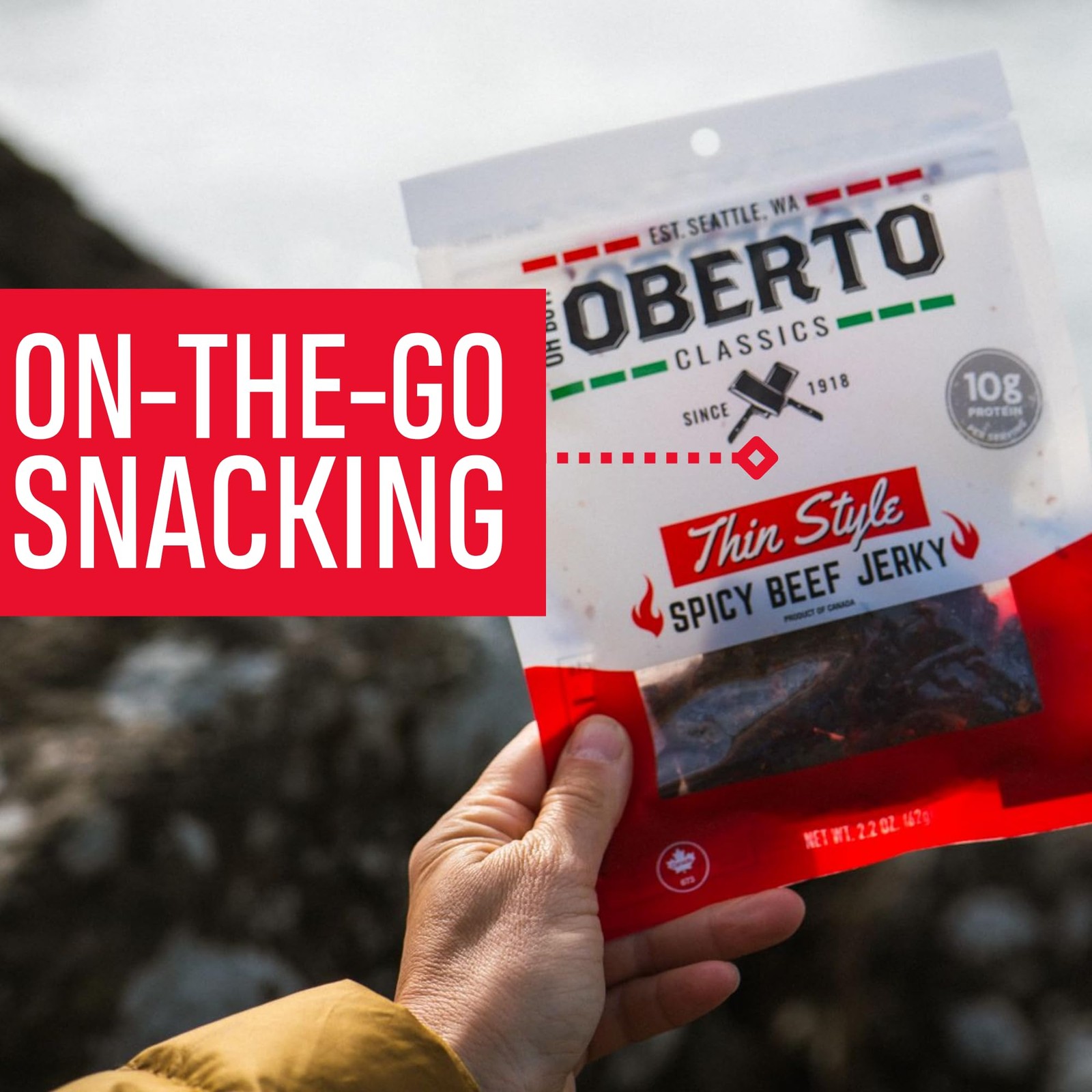 Oberto Classics Thin Style Beef Jerky, Spicy Flavor, No Artificial Ingredient…