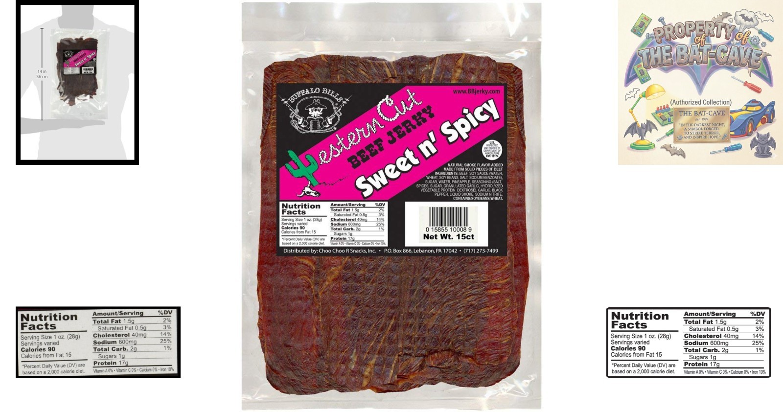 Flavor-Packed 18oz Sweet n’ Spicy Beef Jerky – 15 Soft Slabs, Low-Carb Snack