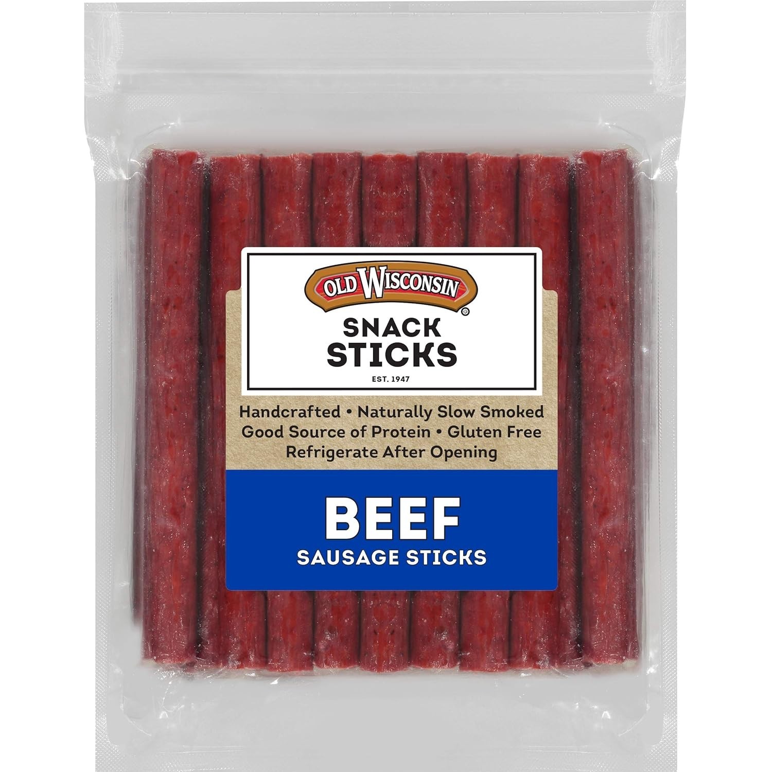 Beef Sausage Snack Sticks, Naturally Smoked, Ready to Eat, High Protein, Low …