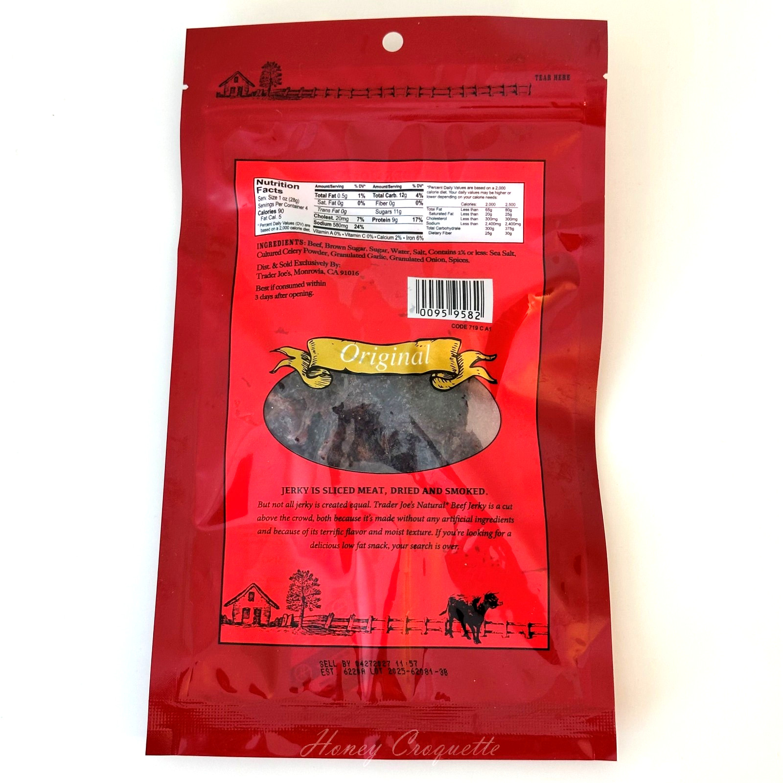 2 Packs Trader Joe’s Natural Beef Jerky Original 4 oz each