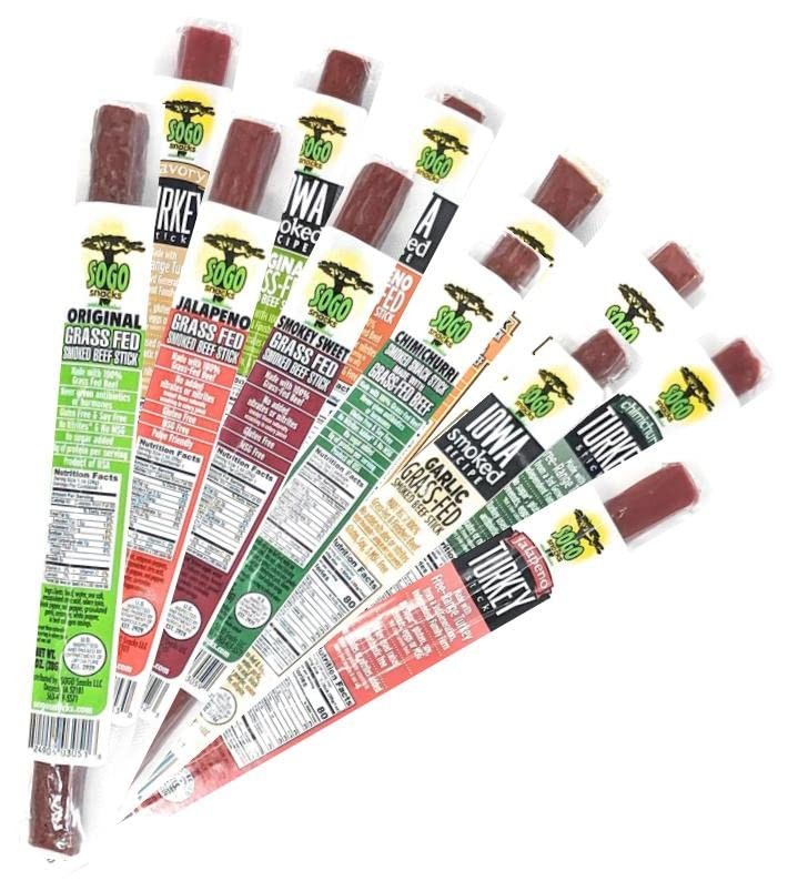 12 Flavor Variety Meat Sticks. No Added Nitrates, Gluten, Soy, MSG, Dairy, Nu…
