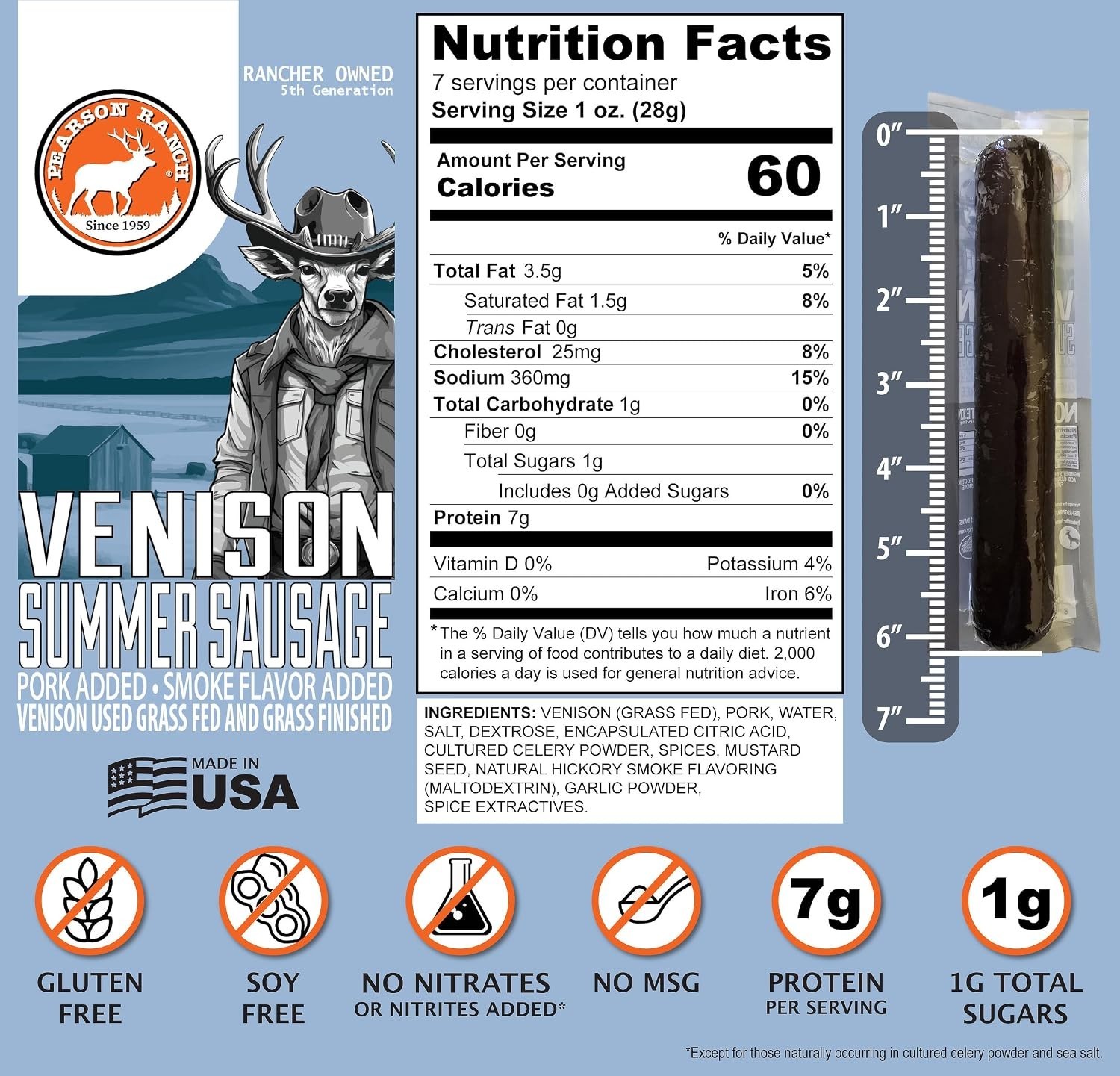 Artisan Game Meat Sausage Variety Pack – 3 Flavors of Elk, Buffalo & Venison