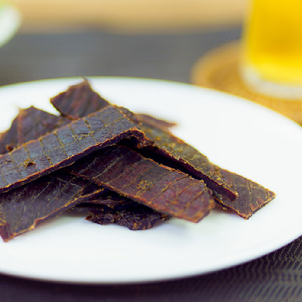Tengu Beef Jerky Thinly Sliced black peppe 93g x 10 Bags Set Snacks/ shipping