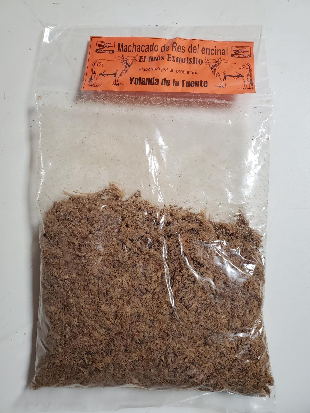 MACHACADO EL ENCINAL 100% RES, MEXICAN SHREDDED BEEF JERKY 250 G. HALF POUND.