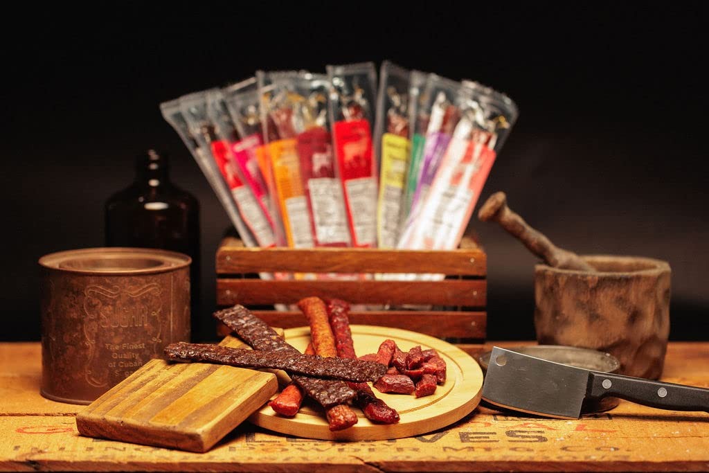 Jerky.com Exotic Jerky Meat Sticks Gift Bag | Birthday Gifts for Men | Wild G…