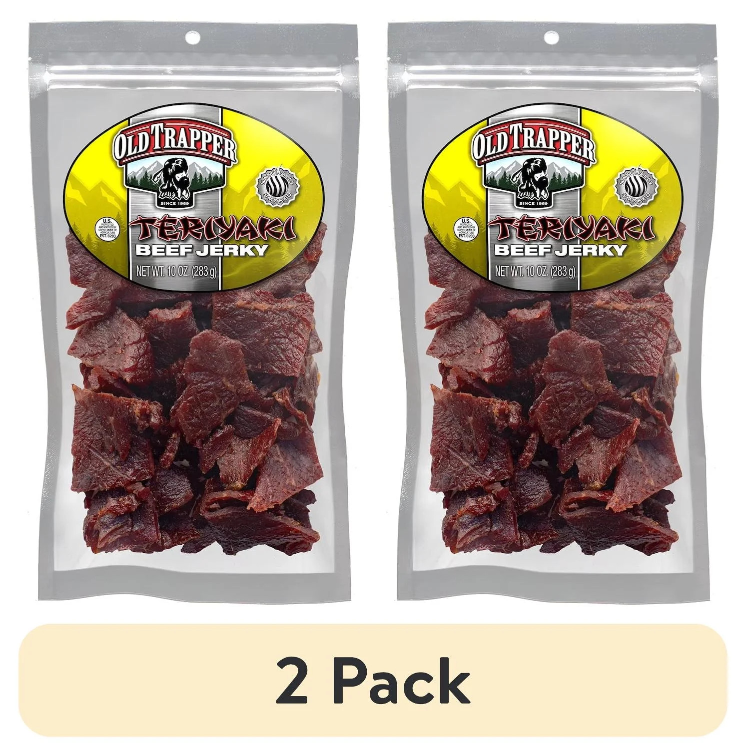 (2 Pack) Teriyaki Beef Jerky 10Oz Resealable Bag