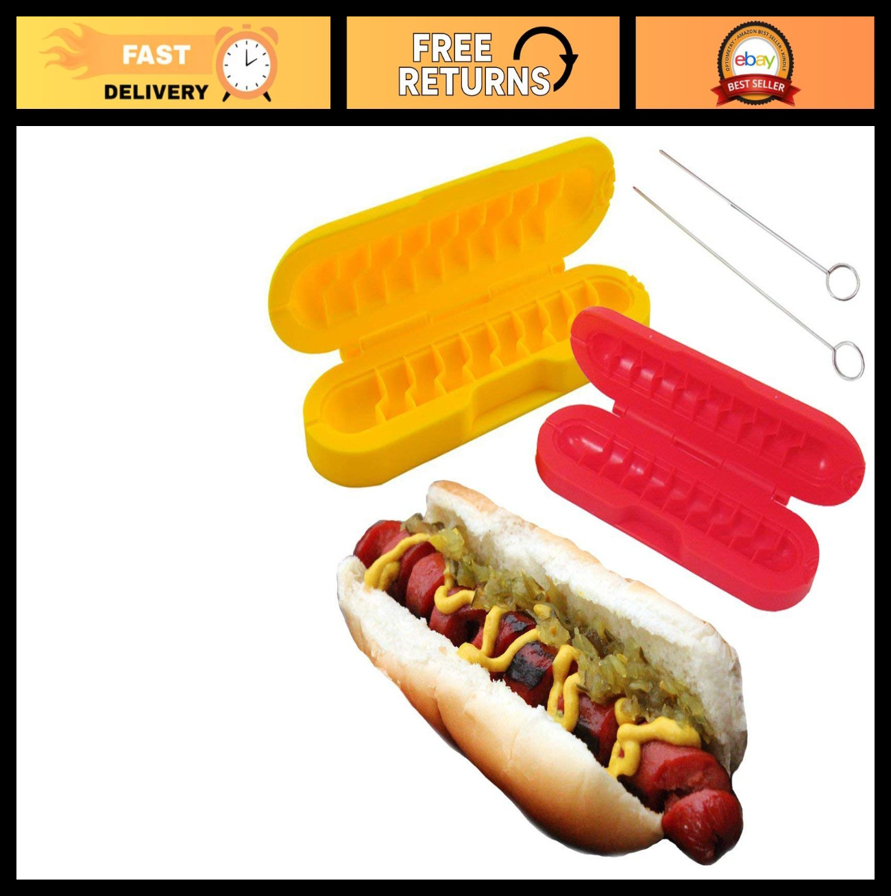 Spiral Hot Dog & Sausage Slicers for BBQ Grilling – Perfect for Juicy Flavor!