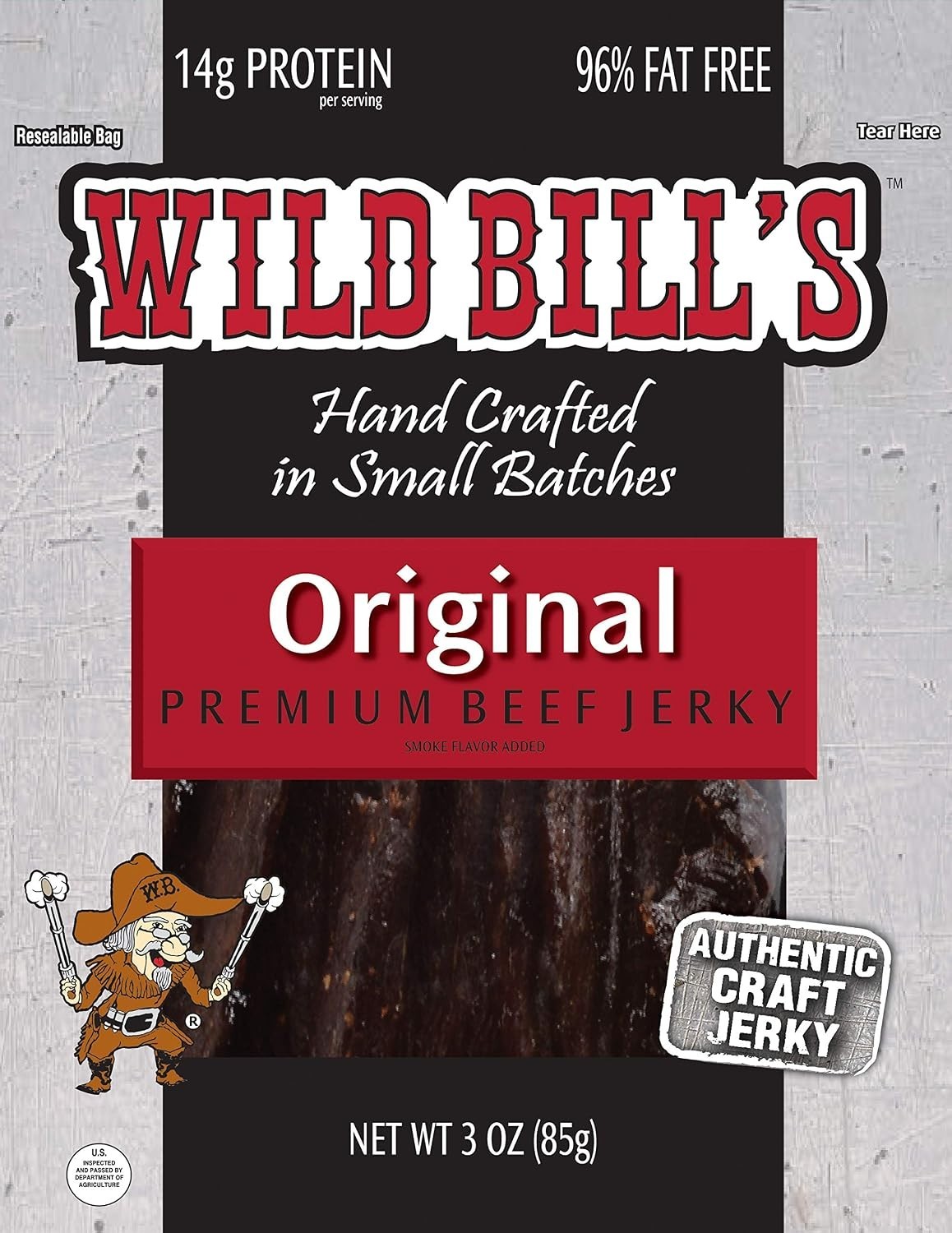 Small Batch Hickory Smoked Beef Jerky – 3oz x 3 Bags