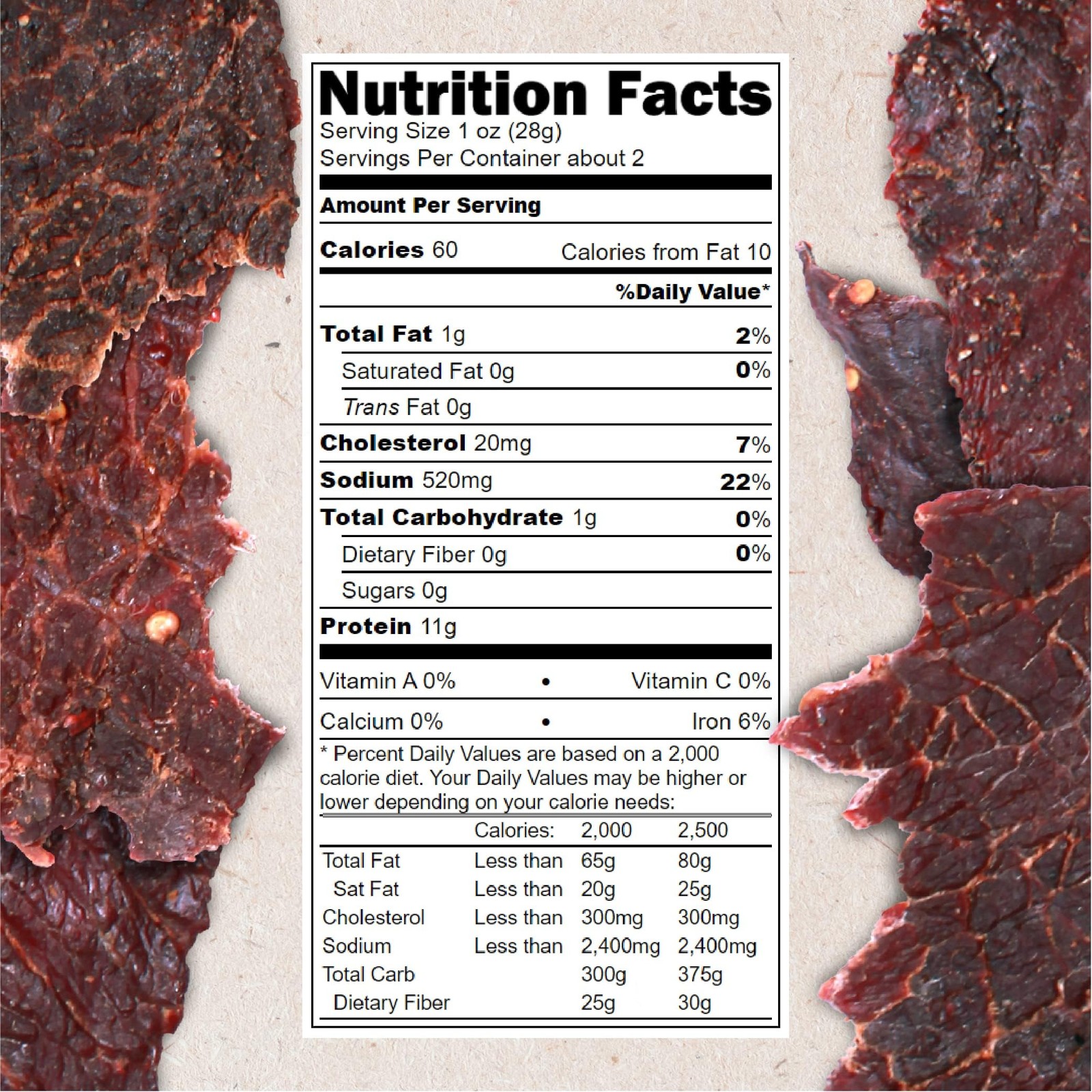 Hardtimes Handcrafted Beef Jerky – Original Flavor – 3 Pack of 2.25 oz. Bags
