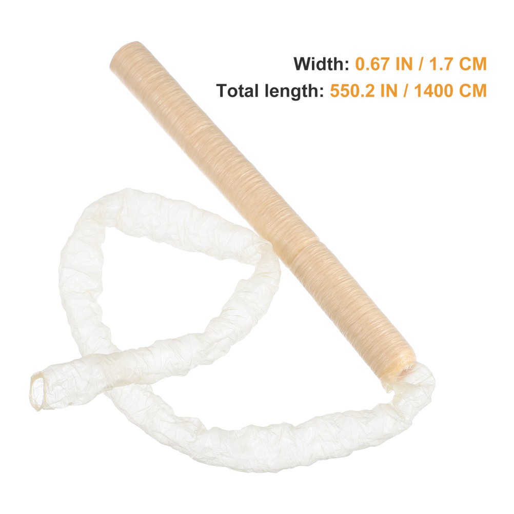 2 Packs Edible Collagen Sausage Casings Light Yellow for Homemade Cooking