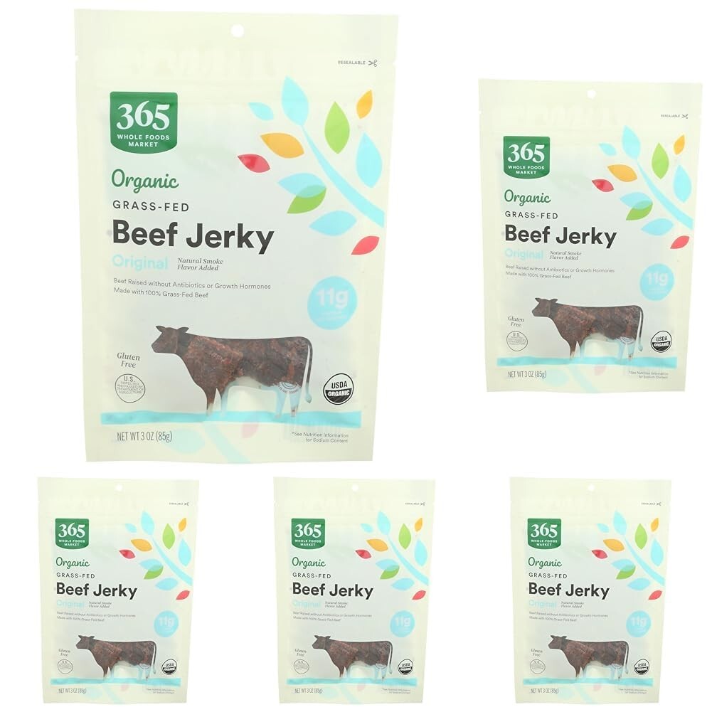 Savory Organic Teriyaki Beef Jerky – 3 Ounce (Pack of 5) for Adventurous Souls