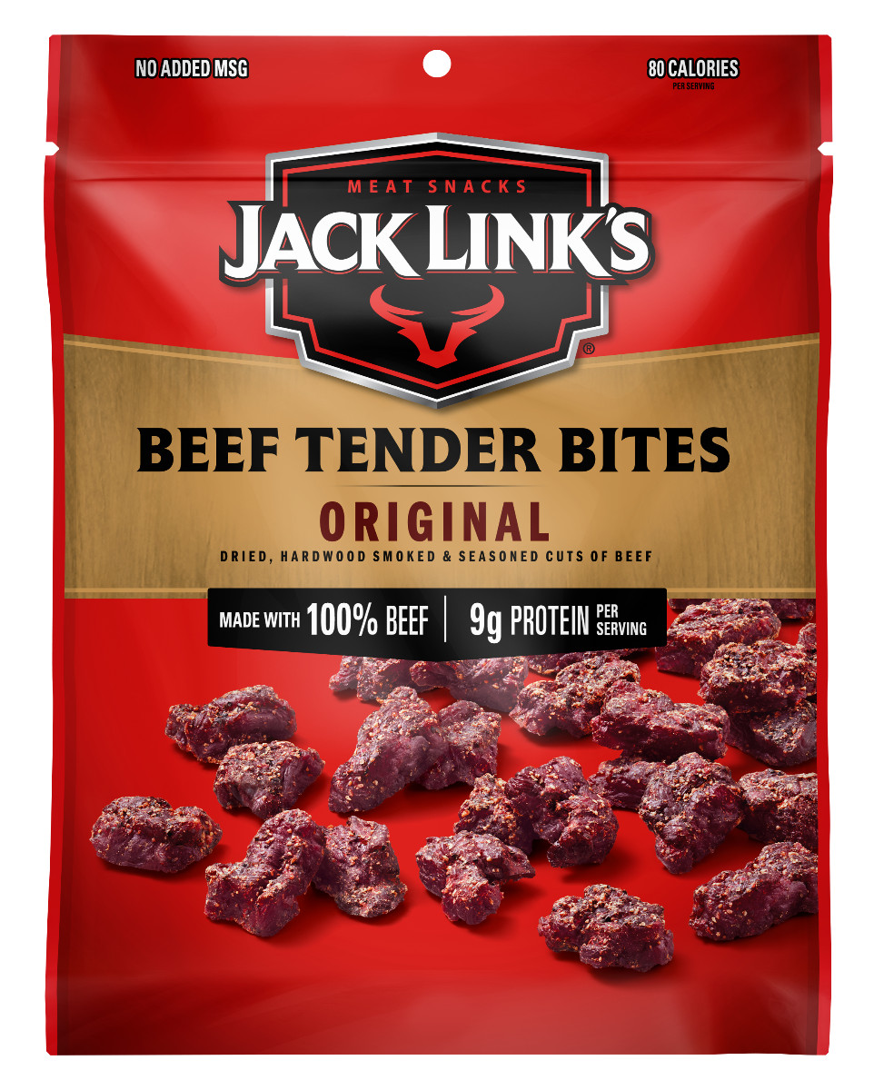 Jack Link’s Beef Tender Bites, Original Flavor, Protein Snack, 3.25 oz (8 Bags)