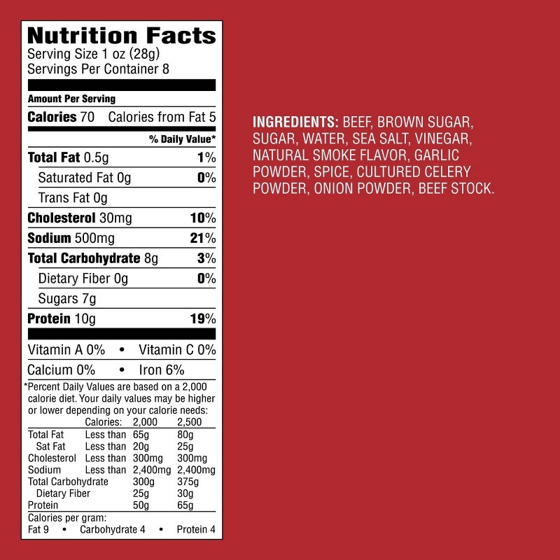 Original Beef Jerky – 10g Protein – 8oz