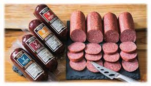Hunters Reserve Cutting Board w/knife Exotic Elk Bison Venison Summer Sausage