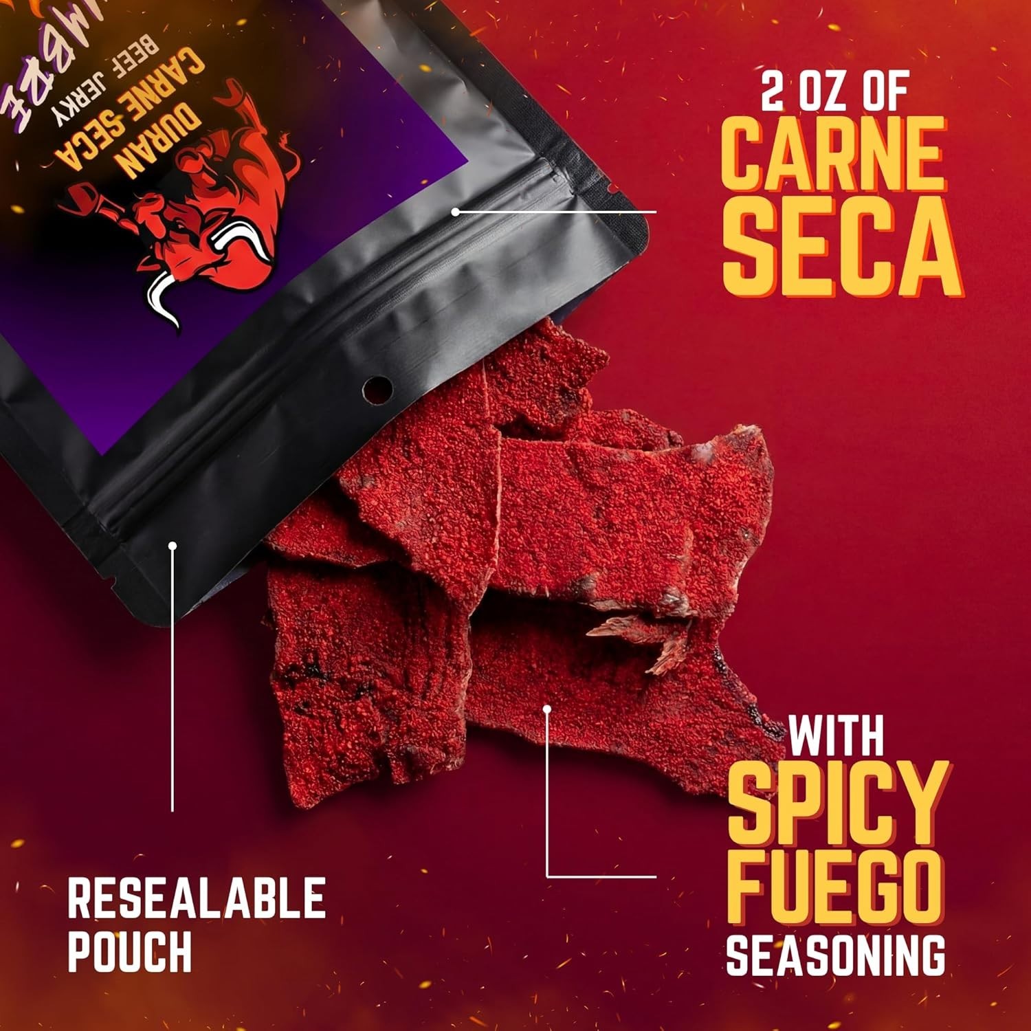 Lumbre Carne Seca Spicy Fuego Beef Jerky, 2oz